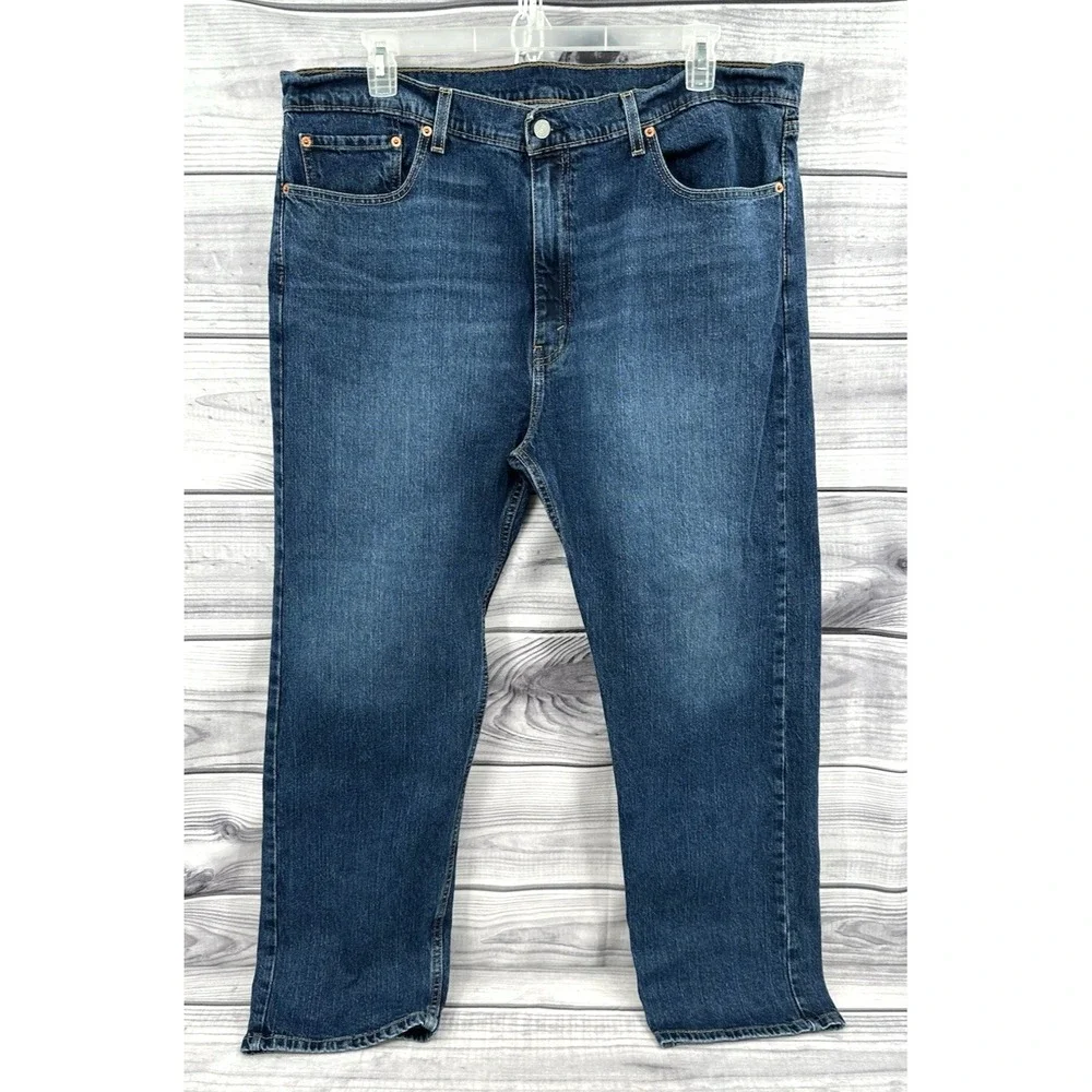 LEVI'S 550 RELAXED FIT JEANS - Men's Size‎ 42 X 30 - DARK DENIM - STRETCH
